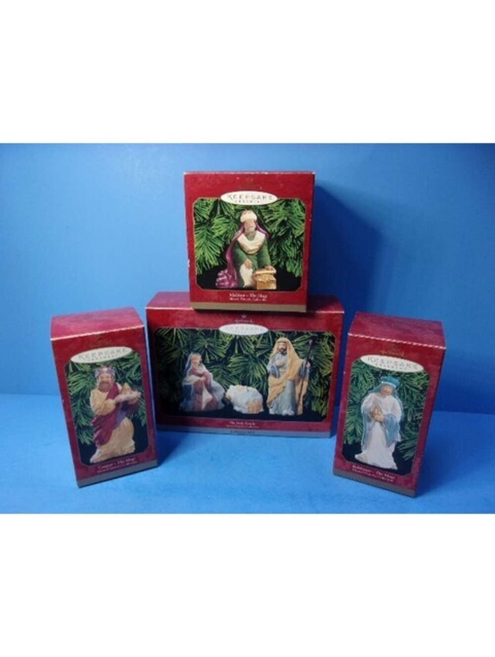 Hallmark Blessed Nativity Collection Set of 6 Ornament Figures 1998 1999 Vintage
